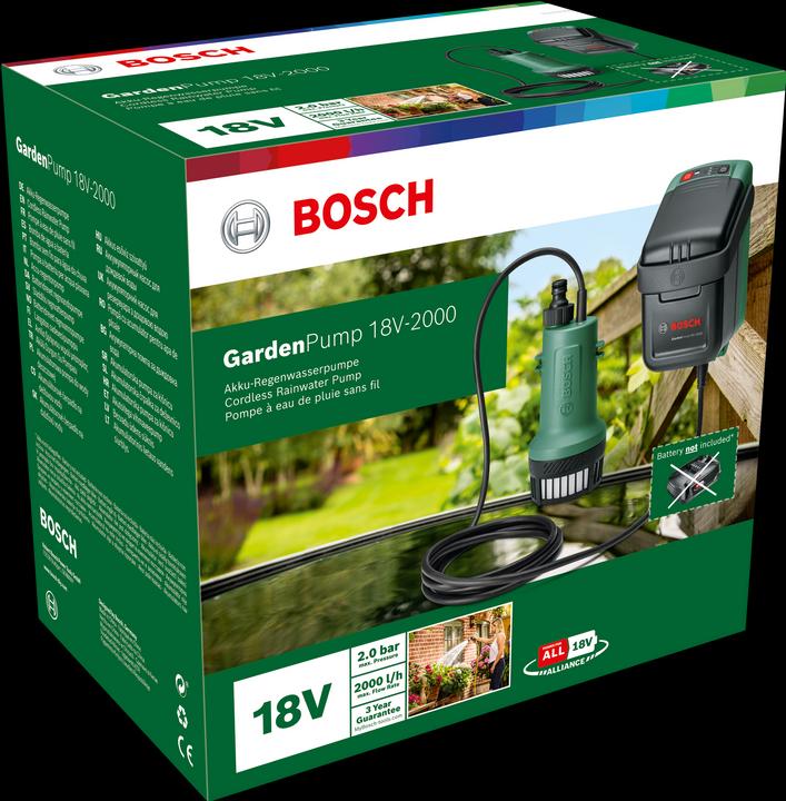 Actual product image Bosch Home & Garden GardenPump 18V-2000 (Garden pump)