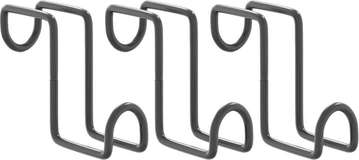 Actual product image VidaXL Snaffle holder 3pcs. Bridle hook Snaffle hanger Snaffle hook Black steel