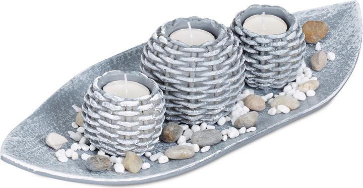 Immagine prodotto Relaxdays Vassoio portacandele grigio