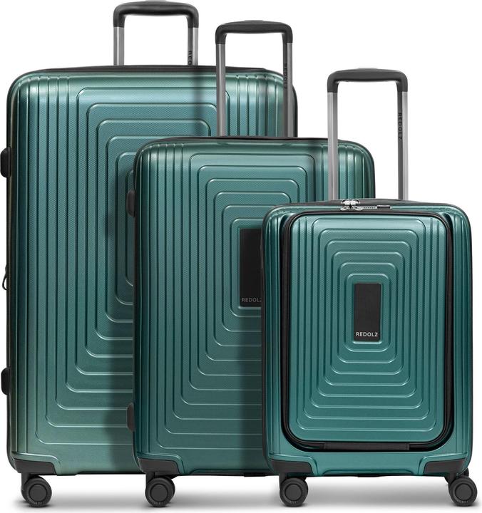 Redolz Essentials 14 3-Set 4-Rollen Kofferset 3 teilig mit Dehnfalte (123 l, XL (ab 115l))