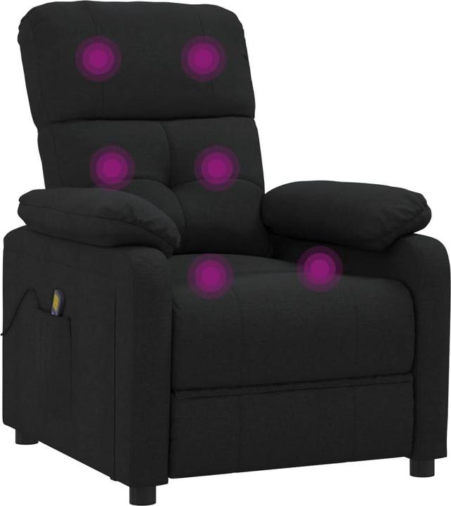 Produktbild VidaXL Massagesessel Fernsehsessel Relaxsessel Sessel Liegesessel Schwarz Stoff