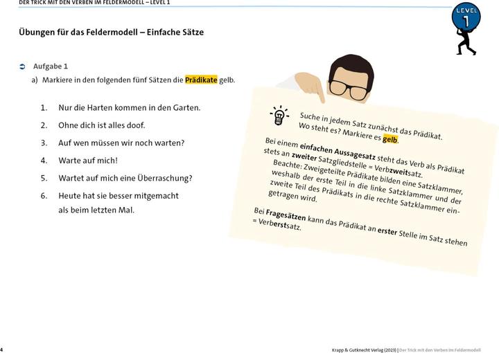 Actual product image Der Trick mit den Verben im Feldermodell - Trainingsheft (German, Regine Becker, Silke Küsters, 2023)