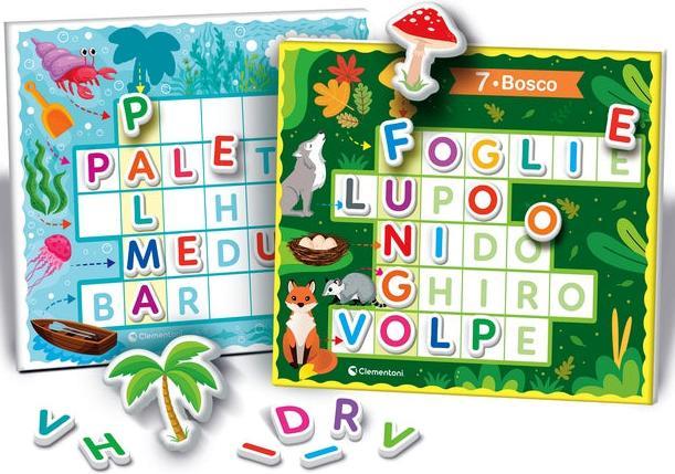 Image du produit Clementoni Sapientino Logic cartes illustrées avec des lettres, des mots croisés pour les enfants, Flashc