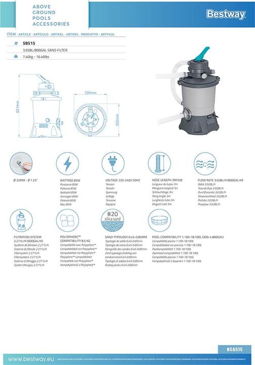 Produktbild Bestway Sandfilteranlage