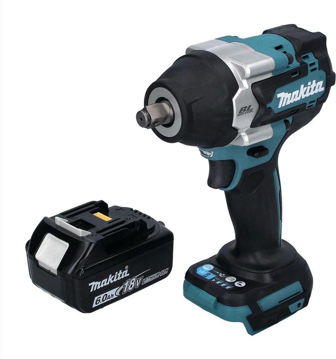 Actual product image Makita DTW 700 G1 Battery impact wrench 18 V 700 Nm 1/2" XPT Brushless + 1x rechargeable battery 6.0 Ah - (Rechargeable battery operated)