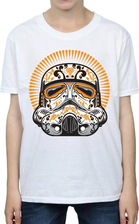 Actual product image Star Wars Boys Stormtrooper Dia De Los Muertos T-Shirt (140, 146)