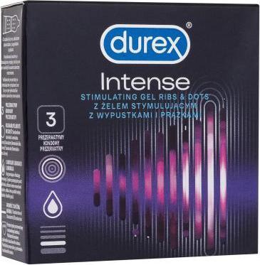 Produktbild Durex Intense ribbed condoms with tabs and stimulant gel 3pcs (3 Stk.)