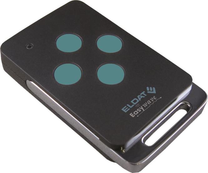 Actual product image Eldat Hand-held transmitter RT42E5004-01-21K Easywave 868 MHz 4-channel bw/bracket chro (Heating actuator)
