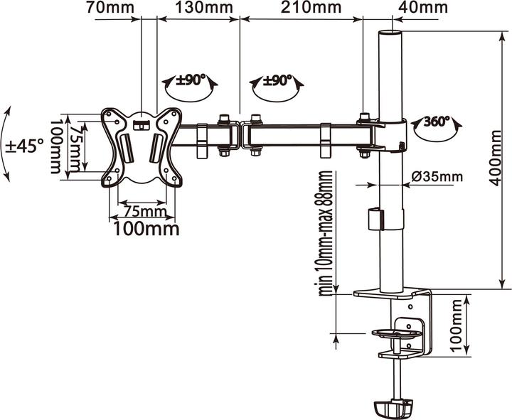 Produktbild equip Tischhalterung (Tisch, 27.01")