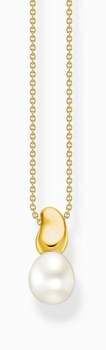 Immagine prodotto Thomas Sabo Halskette mit Perlen Anhänger Natural Beauty vergoldet (Perla coltivata in acqua dolce, Argento 925, 40 - 45 cm)