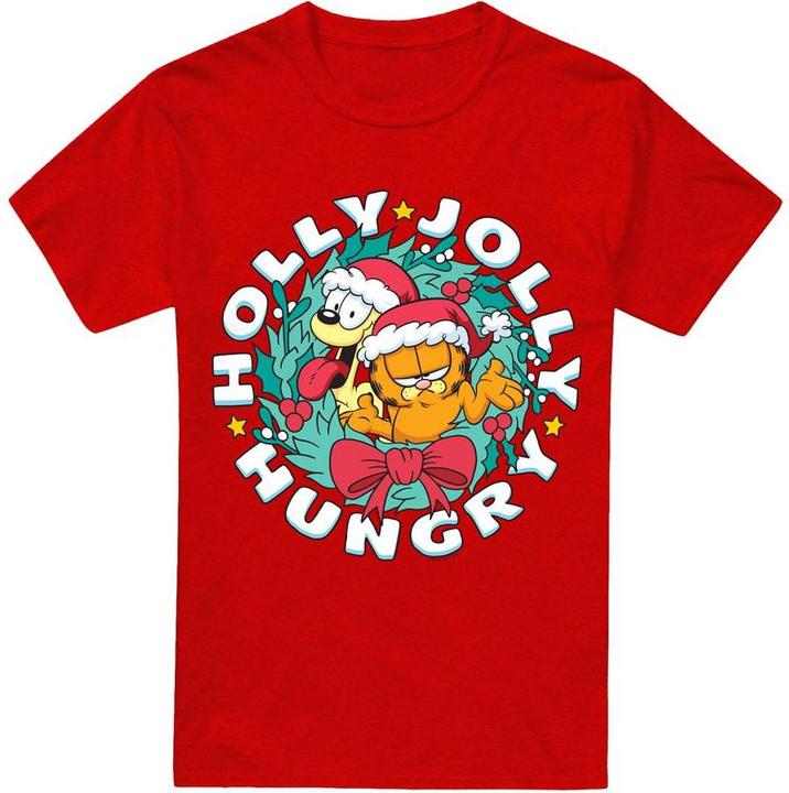 Produktbild Garfield Holly Jolly Hungry TShirt weihnachtliches Design (XL)