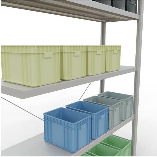 Produktbild Schulte Lagertechnik Stecksystem Anbauregal MULTIplus250 mit Kreuzstrebe
