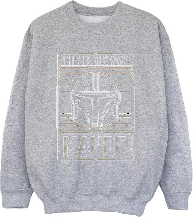 Star Wars The Mandalorian The Way Outline Helm Sweatshirt Jungen
