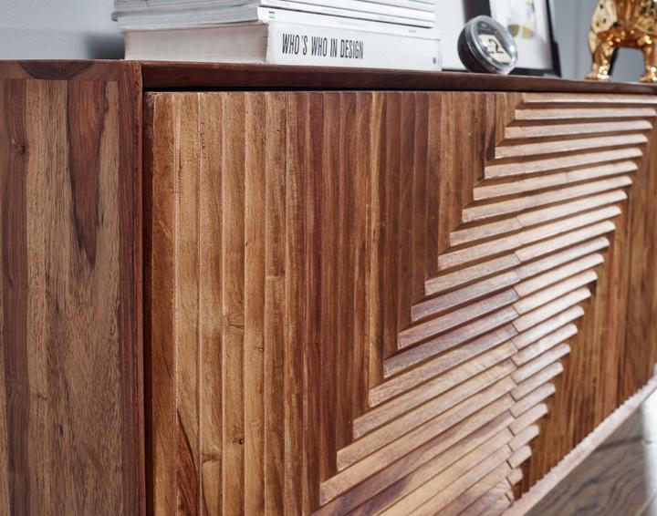Actual product image FineBuy Sideboard Sheesham Brown