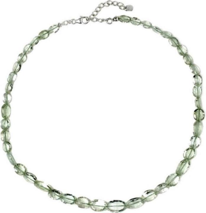 Image du produit Xen Ametyst vert - Collier ovale à facettes 45 + 5 cm 925 argent (Argent sterling 925, 45 cm)