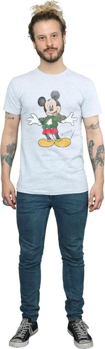 Actual product image Disney Mens Mickey Mouse Christmas Jumper T-Shirt (S)