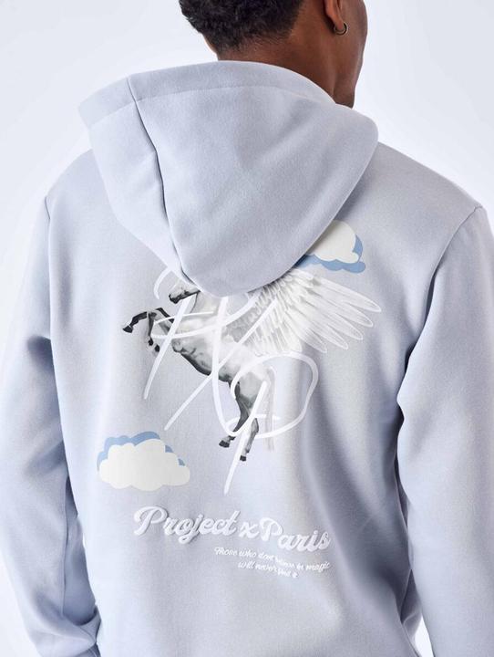 Immagine prodotto Project X Paris Felpa con cappuccio con motivo di nuvole di pegaso (M)