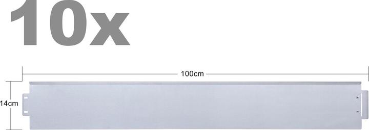 Image du produit Wiltec Bordure de jardin Acier galvanisé 10m Barrière plates-bandes Parterres Délimitation (1000 cm)