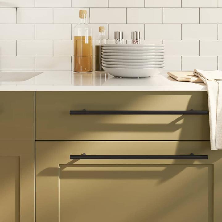 Actual product image VidaXL Furniture handles 5 pcs. black 320 mm stainless steel, colour