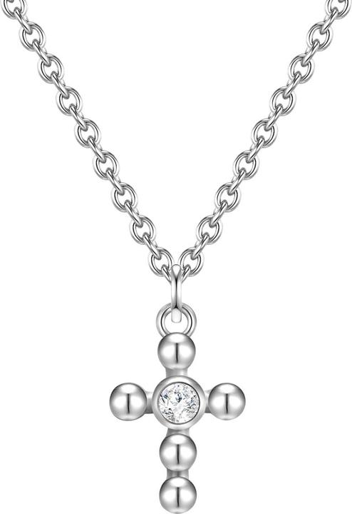 Immagine prodotto Glanzstücke München Croce da donna in argento topazio 40,0 cm di catena base + 5,5 cm di estensione - 31520 (Argento, 40 - 45,5 cm)