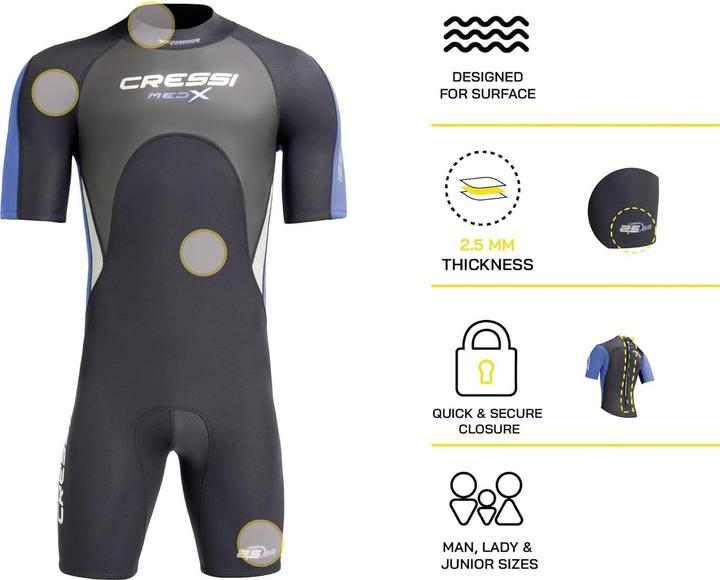 Immagine prodotto Cressi Med X (2,5 mm, XXL)