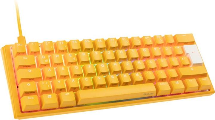 Produktbild Ducky One 3 Yellow mini gaming keyboard, RGB LED - MX-black (DE, Kabelgebunden)