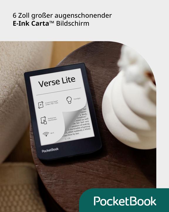 Actual product image PocketBook Verse Lite (6", 8 GB, Midnight Grey)
