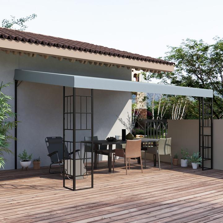 Produktbild Outsunny Pergola mit abfallendem Dach (398 cm, 298 cm)
