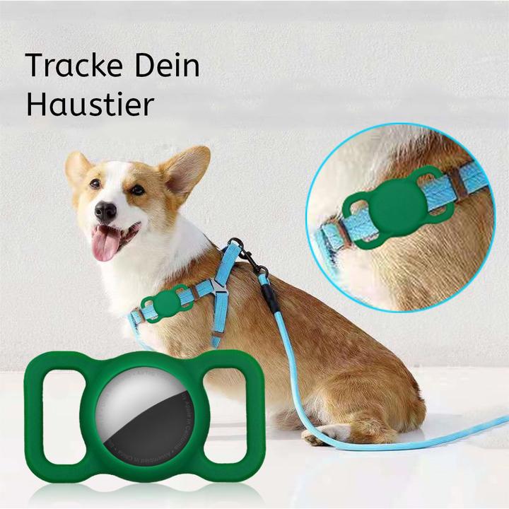 Actual product image Ueli Express Silicone Dog and Cat Collar Holder for Apple AirTag Black