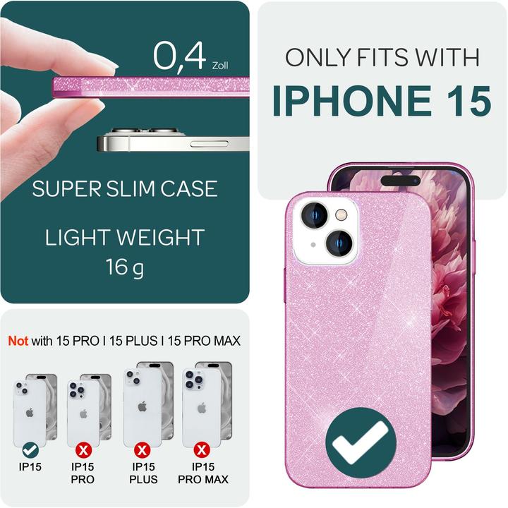 Image du produit Nalia Étui à paillettes (Apple iPhone 15)