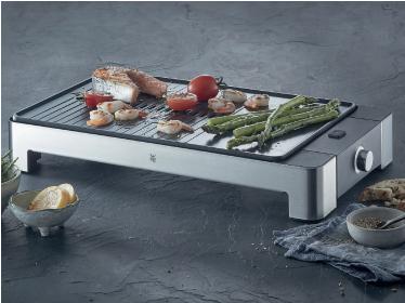 Produktbild WMF Tischgrill elektro Elekrogrill flach & gerippt Temperaturwahl Lono 2300W