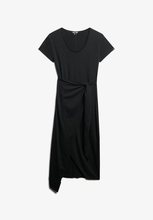 Actual product image Superdry SLUB MIDI WRAP DRESS Dames Jurk (14)