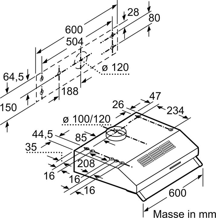 Actual product image Bosch Hausgeräte DUL62FA21 (Substructure hood)