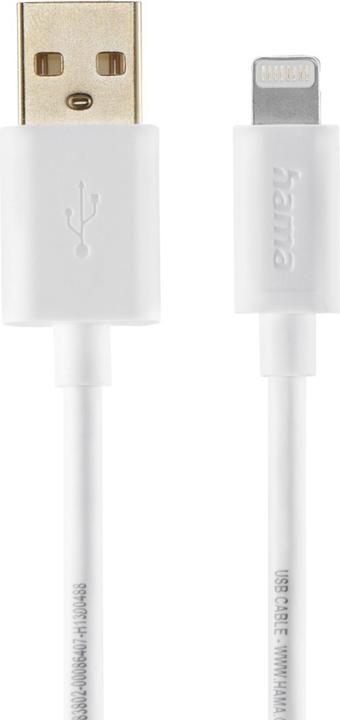 Actual product image Hama Charging cable, USB-A - Lightning, 1.5 m, white (1.50 m, USB 2.0)