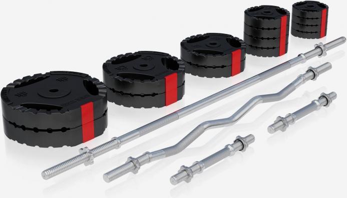 Actual product image Gorilla Sports Weight bench weight station & barbell set