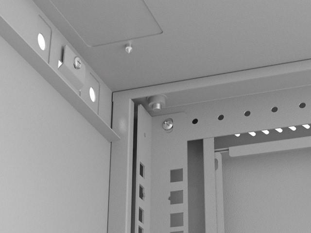 Actual product image Lanberg Rack-Schrank 19 6HE 540x350 grau mit Glastür (Flat Pack) (10.86 RU, 19 inch rack)