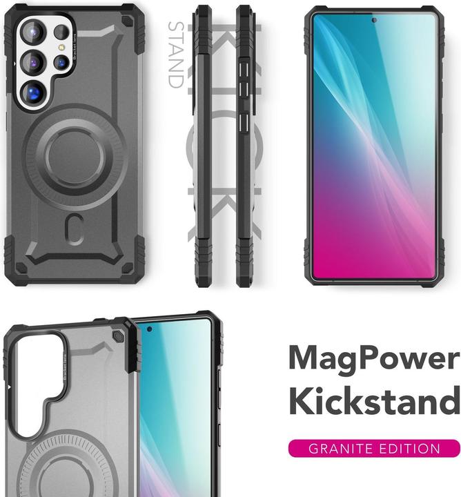 Immagine prodotto Nalia Granite - Armor Panzer Hülle mit MagSafe Ring und Ständer - Military Hardcase (Samsung Galaxy S25 Ultra)