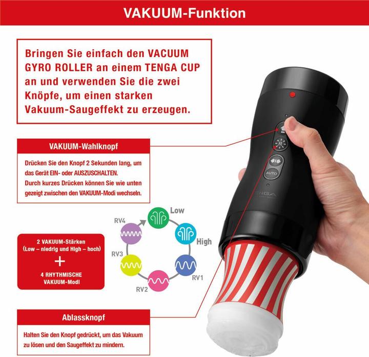 Actual product image Tenga Vacuum Gyro Roller