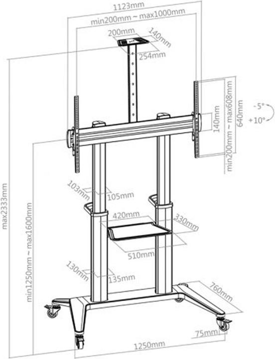 Produktbild Hagor BrackIT Stand HD XXL (120", 140 kg)