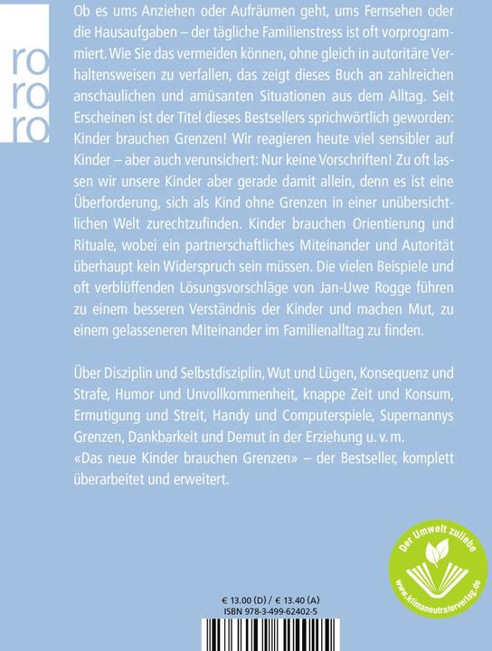 Produktbild Das neue Kinder brauchen Grenzen (Deutsch, Jan-Uwe Rogge, 2008)