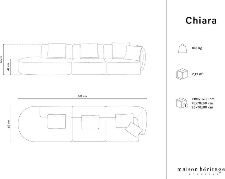 Produktbild Maison Heritage Chiara (2-Sitzer, 3-Sitzer, 4-Sitzer)