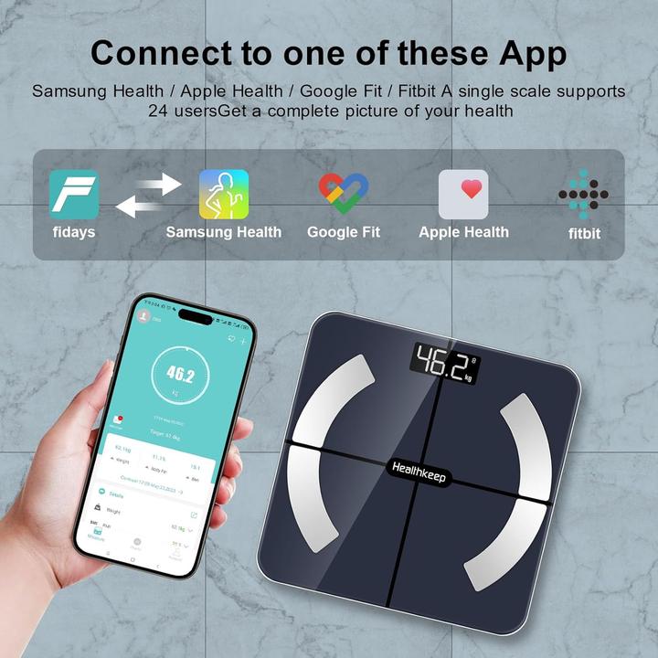 Produktbild Healthkeep Bluetooth-Körperanalysewaage (180 kg)