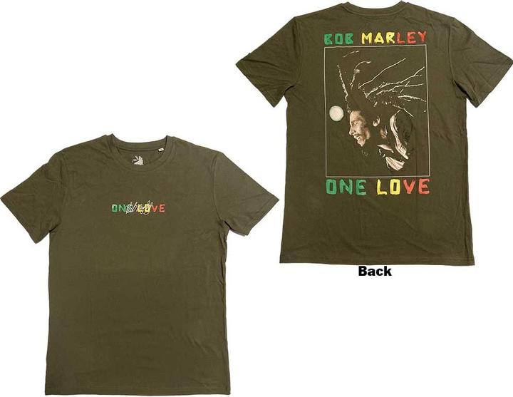 Actual product image Bob Marley One Love Dreads Back Print (L)