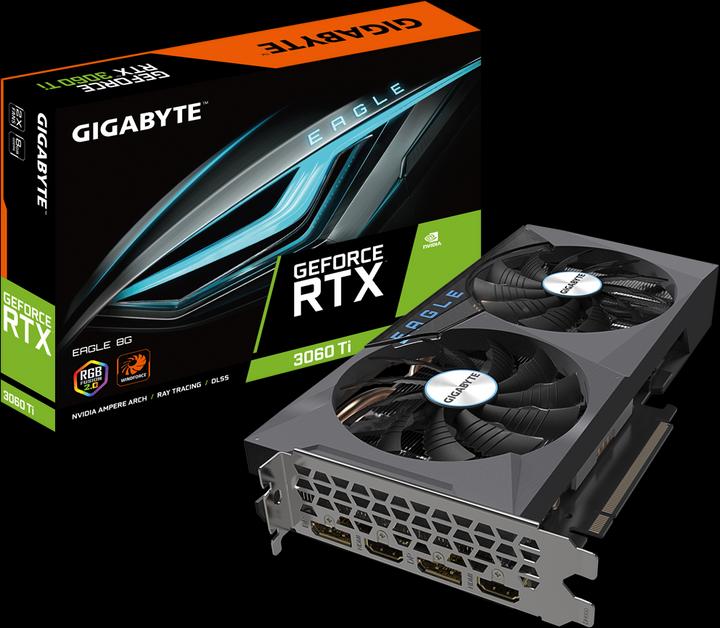 Actual product image Gigabyte GeForce RTX 3060 Ti EAGLE 8G (8 GB)