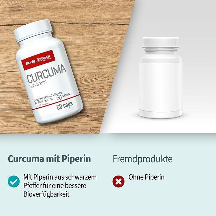 Actual product image Body Attack Curcuma (60 Piece, Capsules)