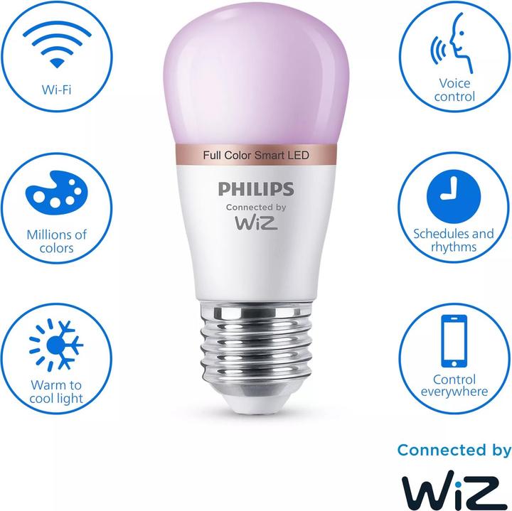 Produktbild Philips PHI WFB 40W P45 E27 922-65 RGB 1PF/6 (E27, 4.90 W, 470 lm, 1 x, F)
