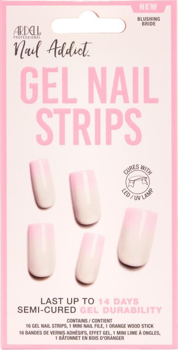 Image du produit Ardell Nail Addict Gel Nail Strips Blushing Bride 16 Stk (Pink, Vernis à ongles effet gel)