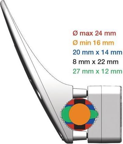 Produktbild HP Autozubehör Türklinkenaufsatz clean4health Kunststoff glasfaserverstärkt Ø 16 - 24 mm (Türgriff)