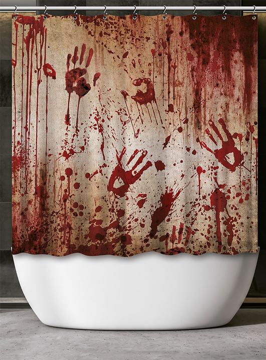 Actual product image Fiesta Shower curtain covered in blood