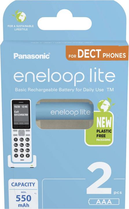 Actual product image Panasonic eneloop Lite DECT (2 pcs., AAA, 550 mAh)
